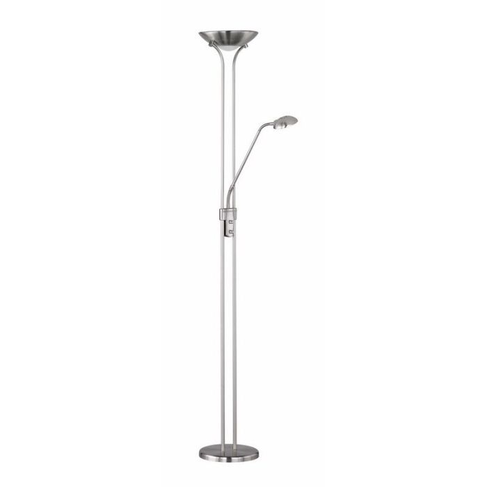 Lampada da terra moderna nera, Aiden, 20W, 3000K LED, con interruttore