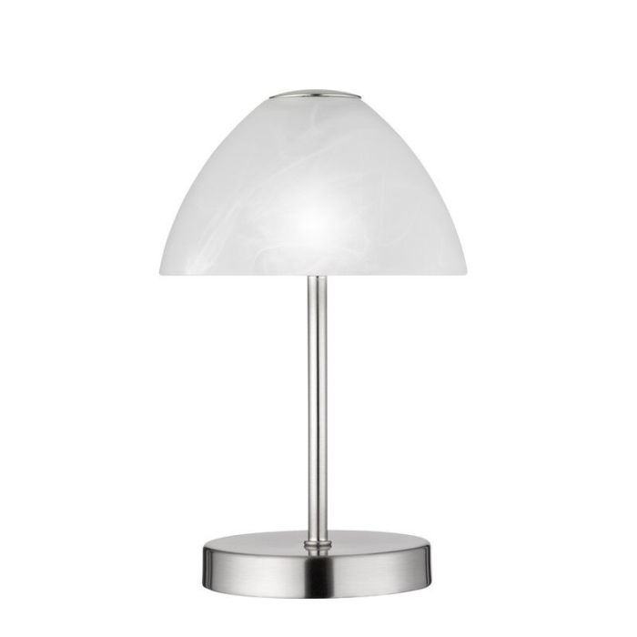 Lampada da tavolo moderna in nichel, Aaron, 2,5W, 3000K LED, con interruttore