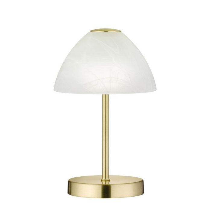 Lampada da tavolo moderna in nichel, Aaron, 2,5W, 3000K LED, con interruttore