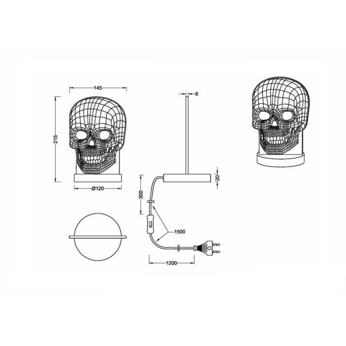 Lampada da tavolo design cromata, Berjan, 7W, bianco regolabile tra caldo e freddo LED, con interruttore