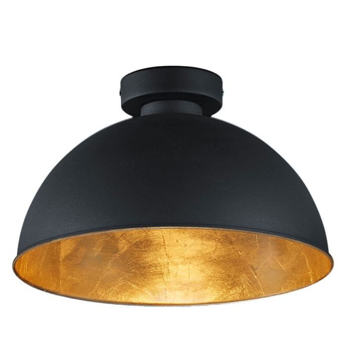 Plafoniera industriale nera, Lyndee