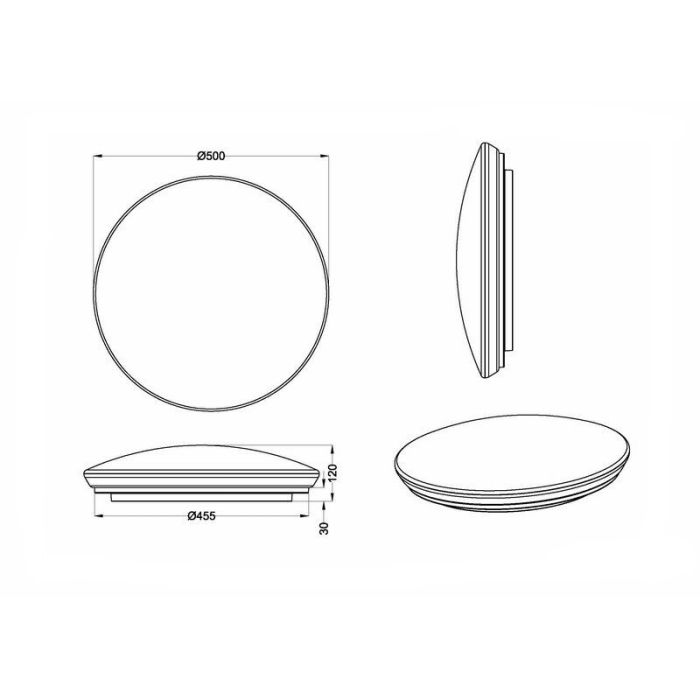 Plafoniera moderna bianca, Gimming, 21W, 4000K LED, IP44