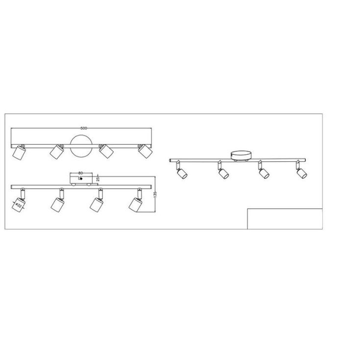 Faretto da soffitto moderno argento, Belal