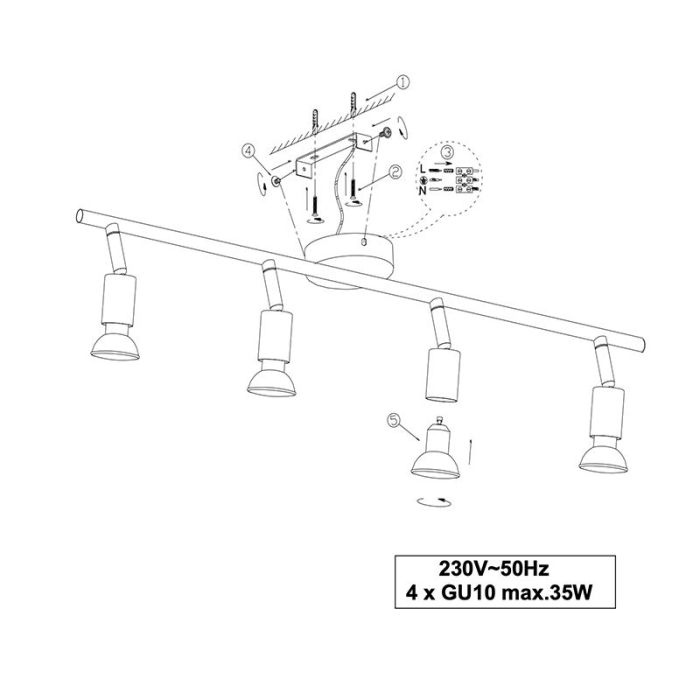 Faretto da soffitto moderno argento, Belal