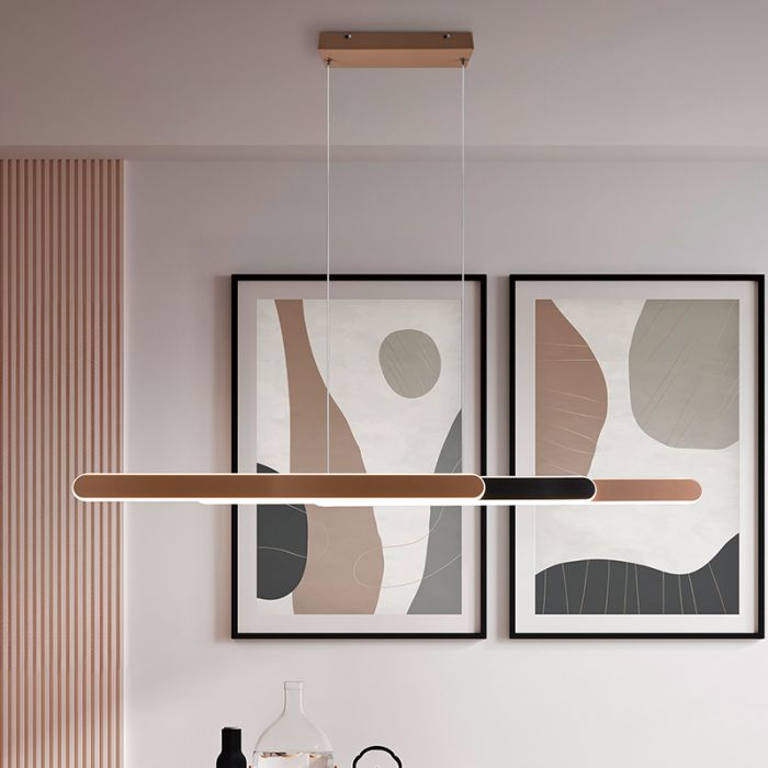 Lampada a sospensione design in ottone, Dwayn, 48W, bianco regolabile tra caldo e freddo LED, controllo touch