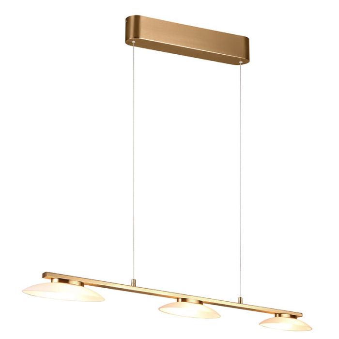 Lampada a sospensione design in ottone, Fenno, 9W, 3000K LED, dimmer in 3 fasi