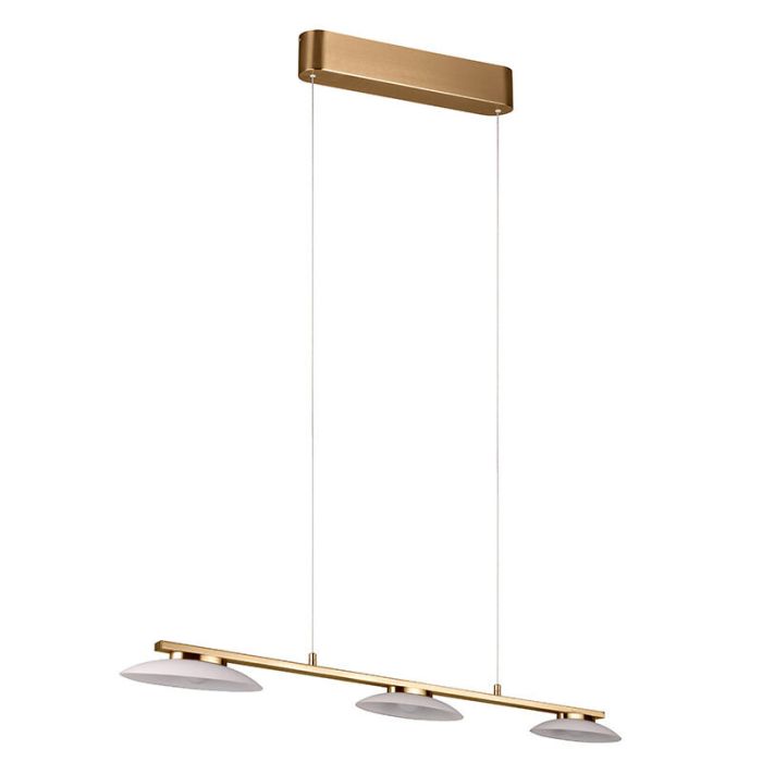 Lampada a sospensione design in ottone, Fenno, 9W, 3000K LED, dimmer in 3 fasi