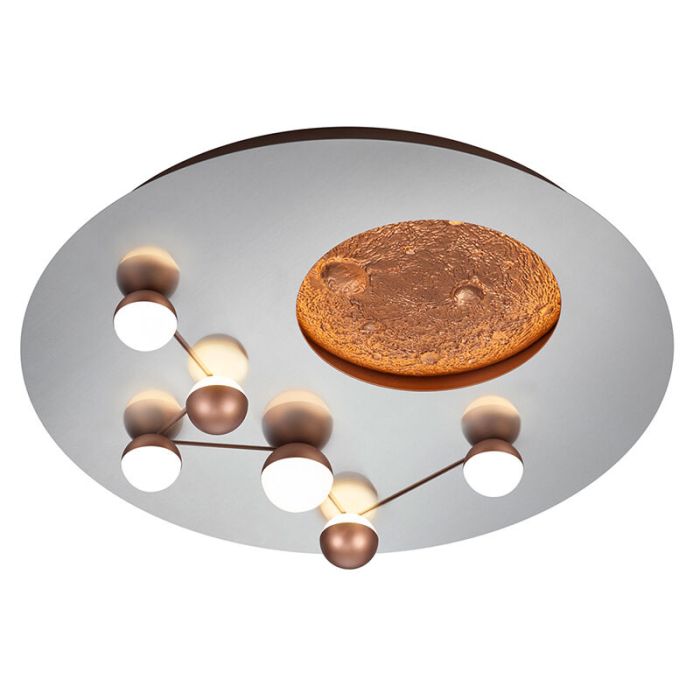 Plafoniera moderna argenta, Gilberto, 42W, bianco regolabile tra caldo e freddo LED, dimmer in 3 fasi