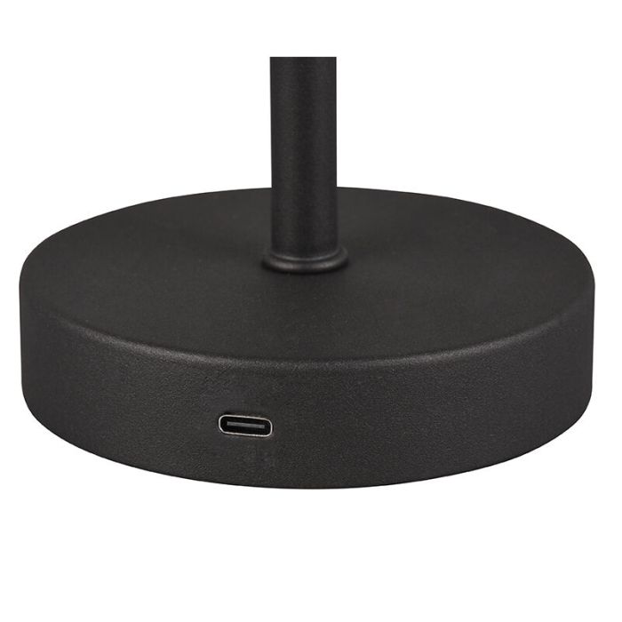 Lampada da tavolo moderna nera, Dustin, 1,5W, 3000K LED, controllo touch
