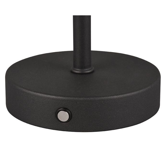 Lampada da tavolo moderna nera, Dustin, 1,5W, 3000K LED, controllo touch