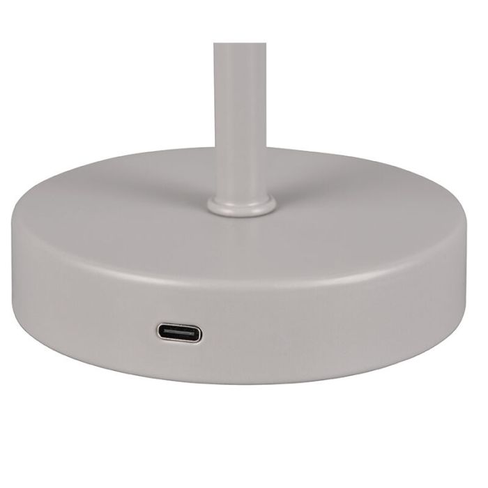 Lampada da tavolo moderna grigia, Dustin, 1,5W, 3000K LED, controllo touch