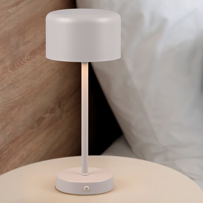 Lampada da tavolo moderna grigia, Dustin, 1,5W, 3000K LED, controllo touch