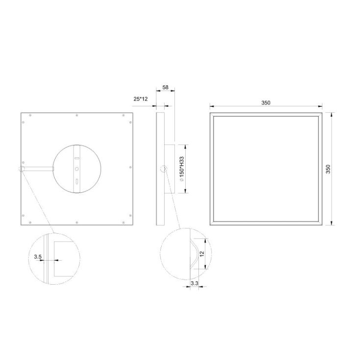 Plafoniera design bianca, Gilbert, 20W, 3000K LED