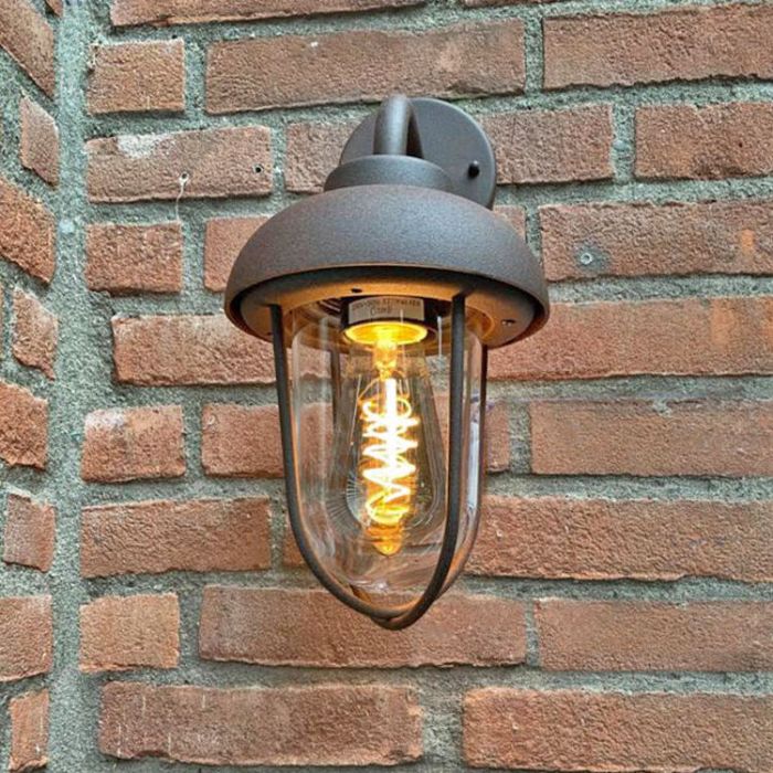 Lampada da esterno industriale color ruggine, Trevor, IP44