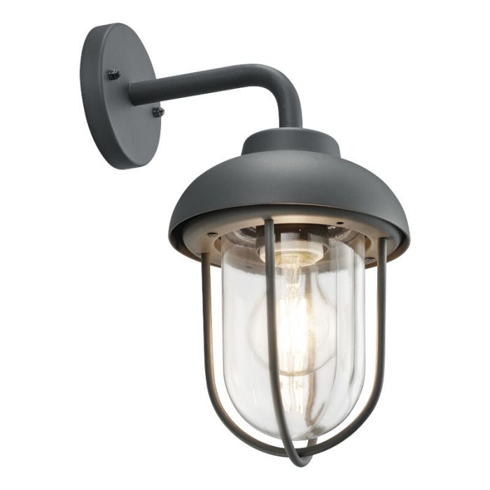 Lampada da esterno industriale antracite, Trevor, IP44