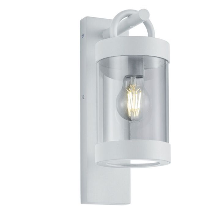 Applique da esterno con sensore crepuscolare moderna bianca, Sambesi, IP44