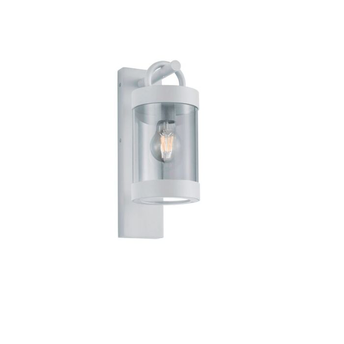 Applique da esterno con sensore crepuscolare moderna bianca, Sambesi, IP44