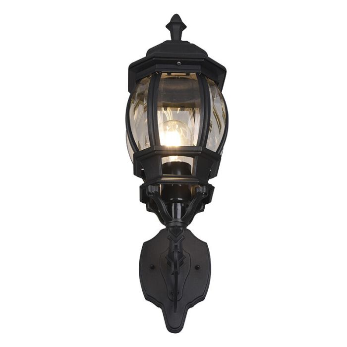 Lampada da esterno classica nera, Evander, IP23