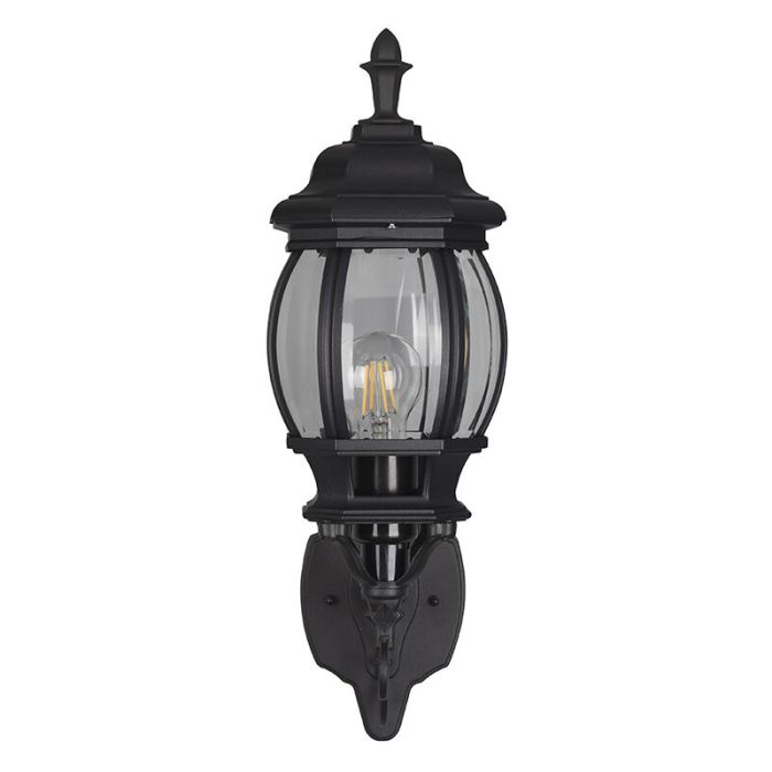 Lampada da esterno classica nera, Evander, IP23