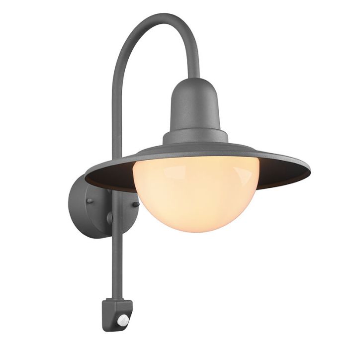 Applique da esterno con sensore di movimento moderna antracite, Semmy, IP44
