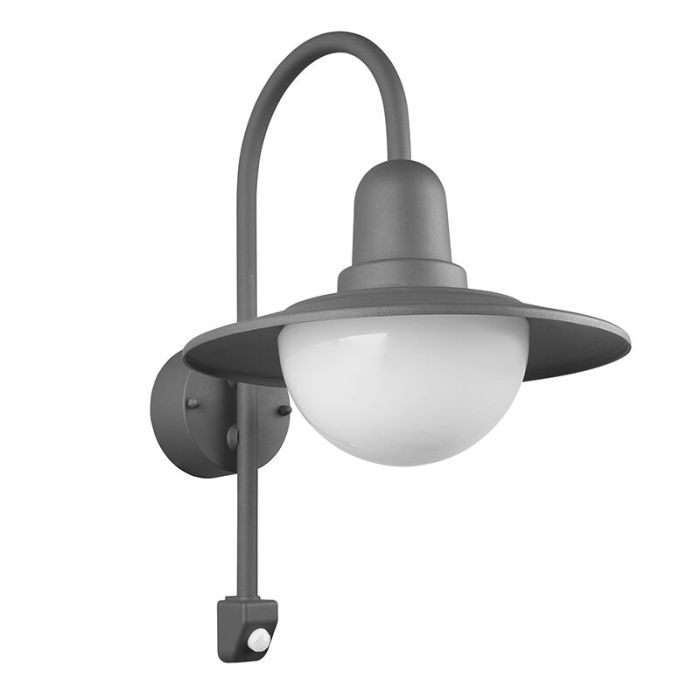 Applique da esterno con sensore di movimento moderna antracite, Semmy, IP44