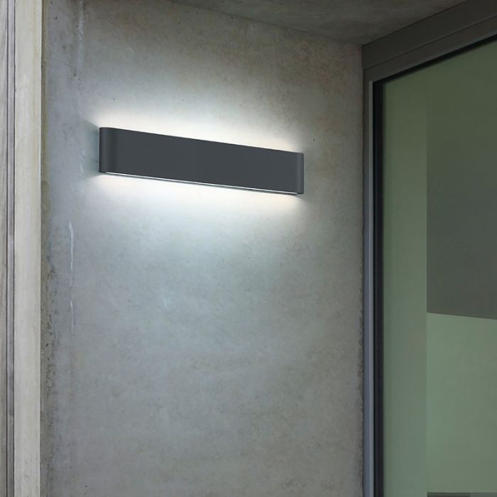 Lampada da esterno moderna antracite, Bridlington, 8W, 3000K LED, IP54