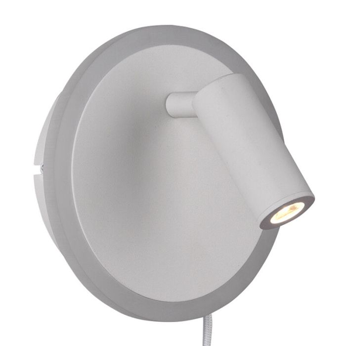Applique da parete moderna bianca, Sirias, 5W, 3000K LED, con interruttore
