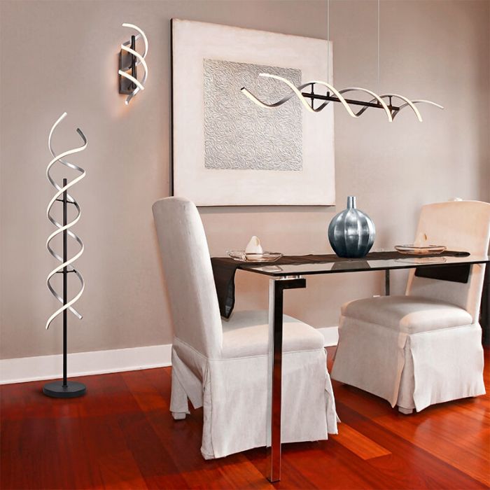 Applique da parete design cromata, Sylvian, 22W, bianco regolabile tra caldo e freddo LED, dimmer in 3 fasi