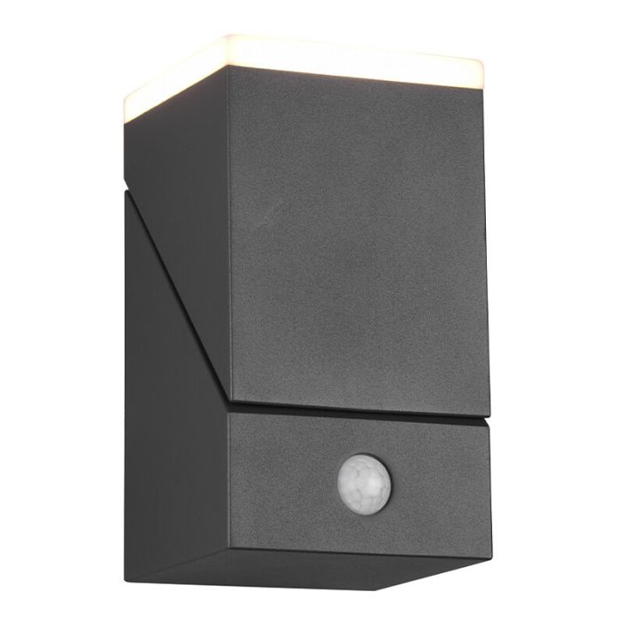 Applique da esterno con sensore di movimento moderna antracite, Liron, 7W, 3000K LED, IP54
