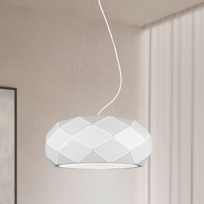 Lampada a sospensione moderna bianca, Soloro
