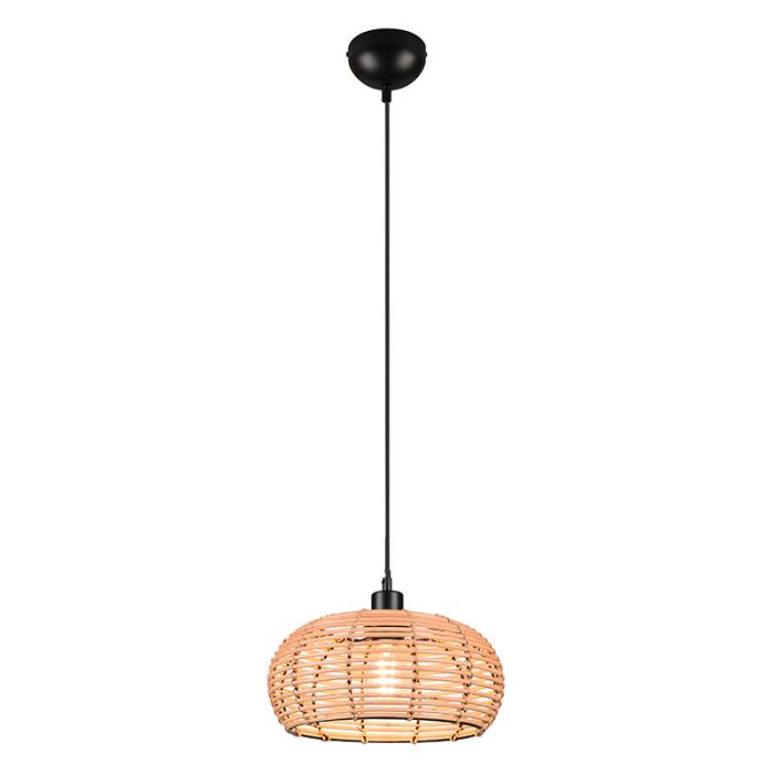 Lampada a sospensione in rattan marrone, Nesrine