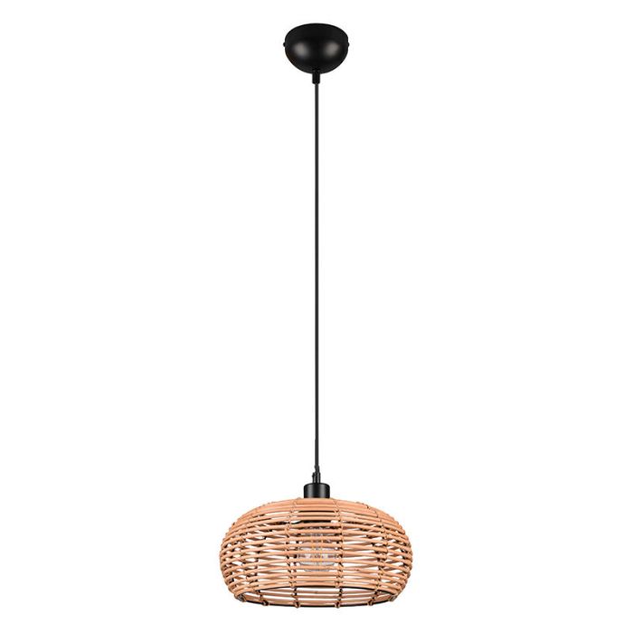 Lampada a sospensione in rattan marrone, Nesrine