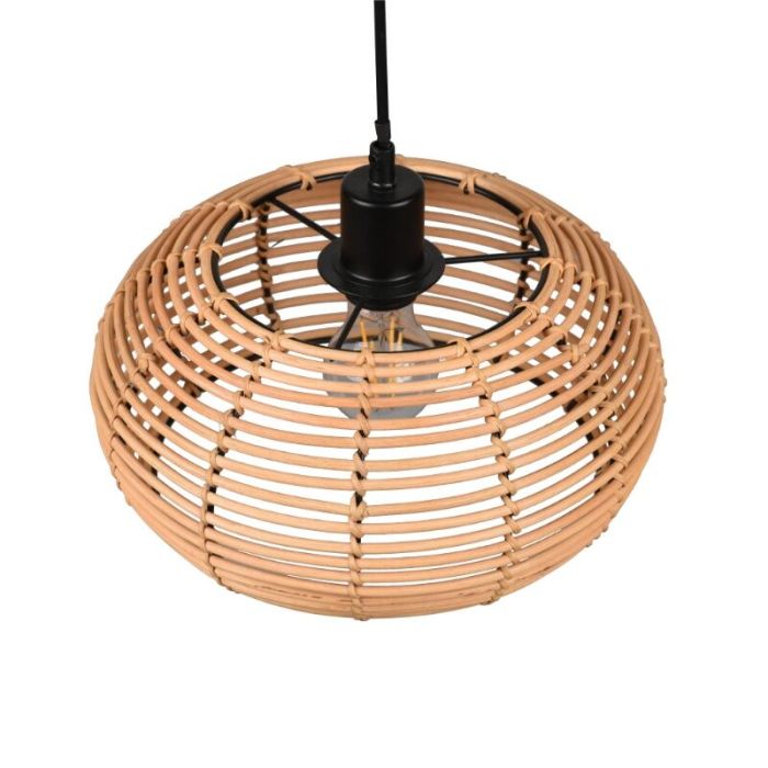 Lampada a sospensione in rattan marrone, Nesrine