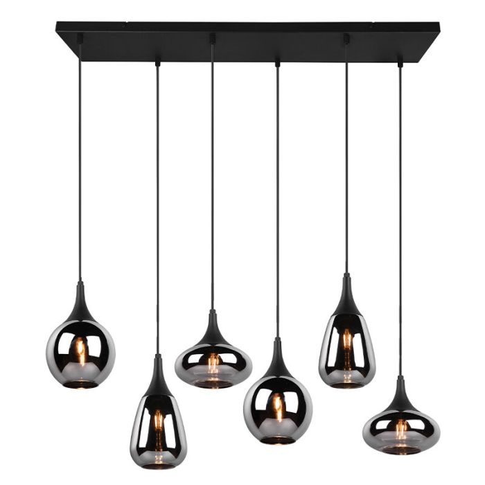 Lampada a sospensione design nera, Sybren