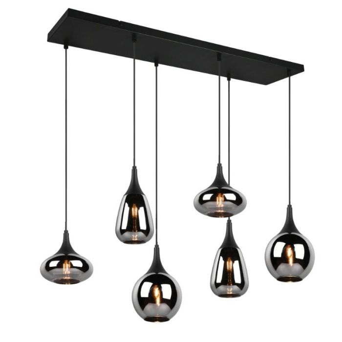 Lampada a sospensione design nera, Sybren