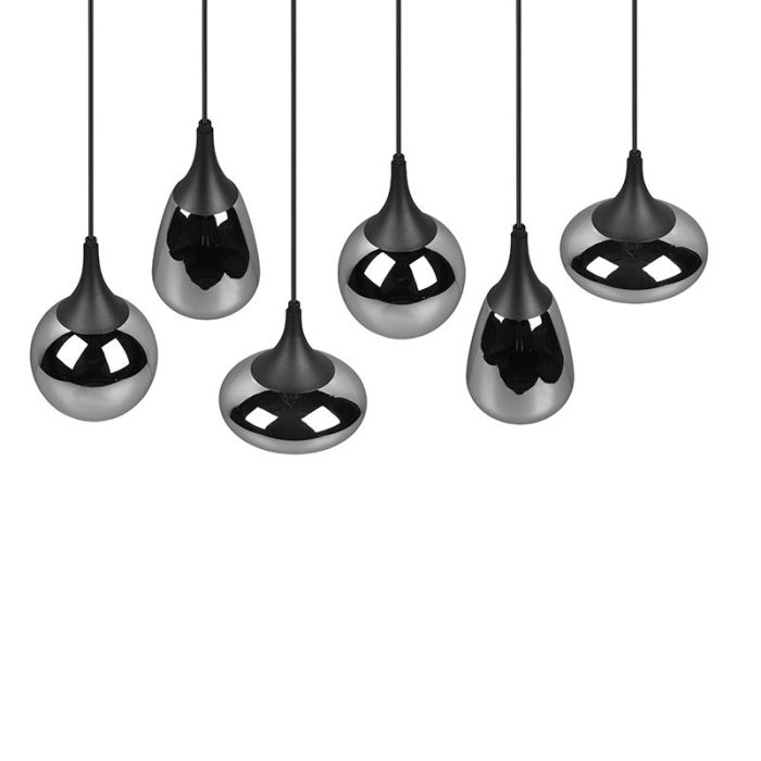Lampada a sospensione design nera, Sybren