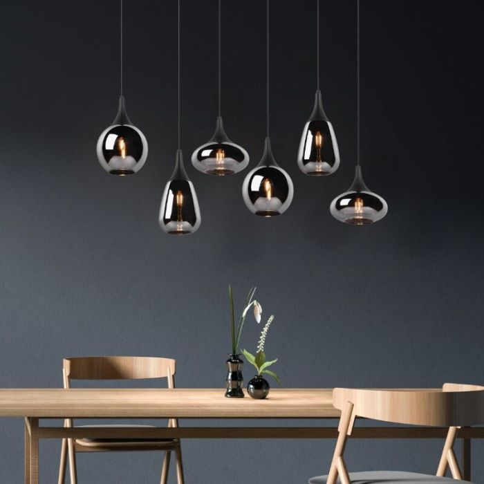 Lampada a sospensione design nera, Sybren