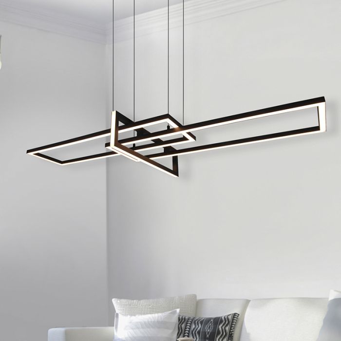 Lampada a sospensione moderna nera, Hatun, 34W, 3000K LED