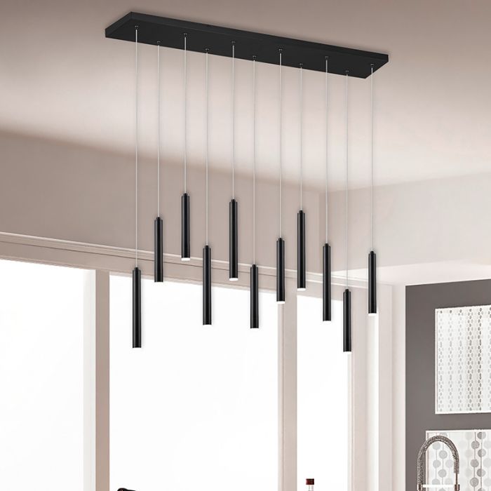 Lampada a sospensione moderna nera, Jessamy, 2,5W, 3000K LED