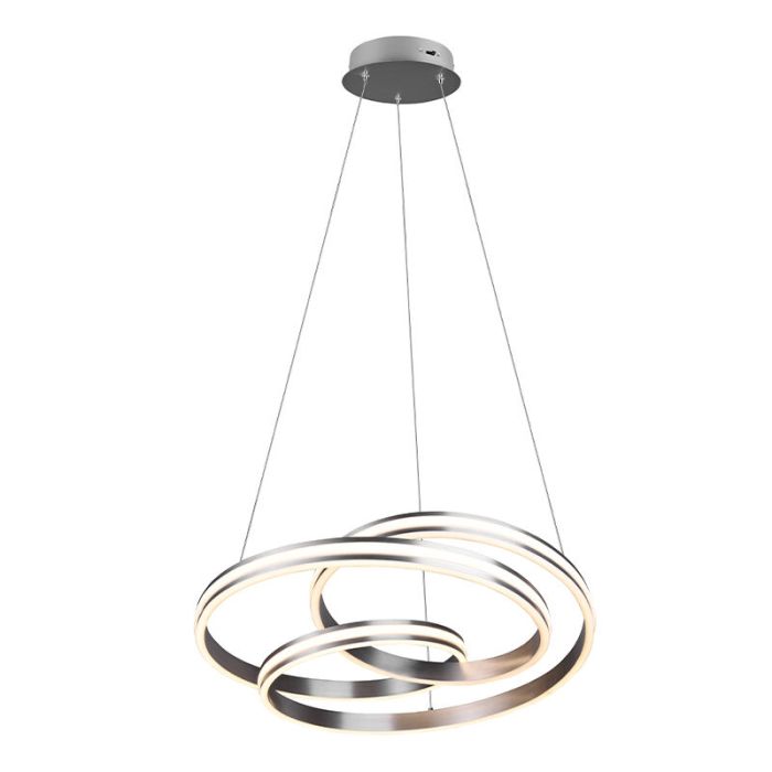 Lampada a sospensione moderna in nichel, Elyse, 60W, colore regolabile LED