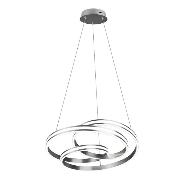 Lampada a sospensione moderna in nichel, Elyse, 60W, colore regolabile LED