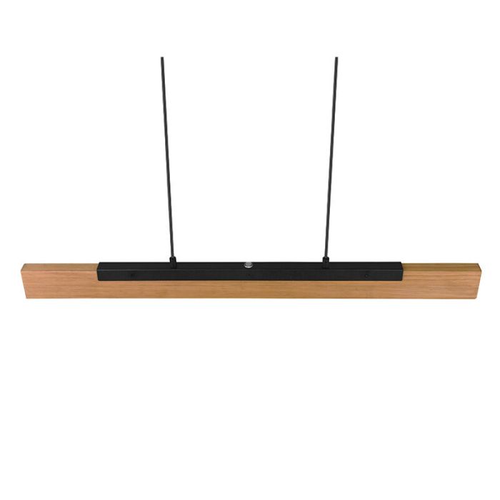 Lampada a sospensione in legno marrone, Neville, 25W, 3000K LED, dimmer in 3 fasi