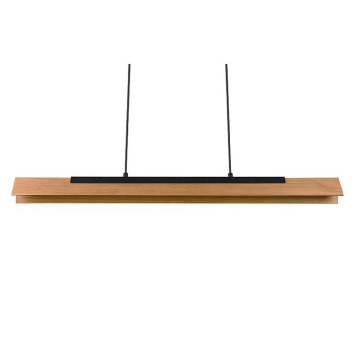 Lampada a sospensione in legno marrone, Neville, 25W, 3000K LED, dimmer in 3 fasi