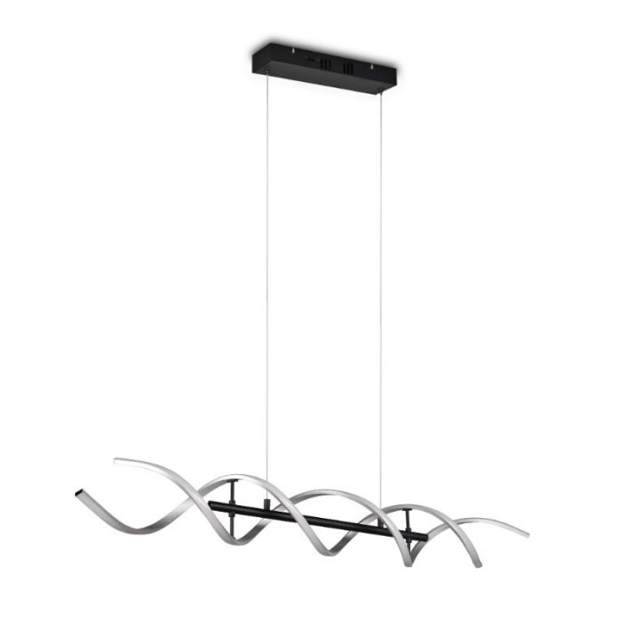 Lampada a sospensione design cromata, Sylvian, 45W, bianco regolabile tra caldo e freddo LED, dimmer in 3 fasi