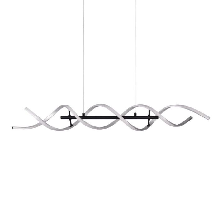 Lampada a sospensione design cromata, Sylvian, 45W, bianco regolabile tra caldo e freddo LED, dimmer in 3 fasi