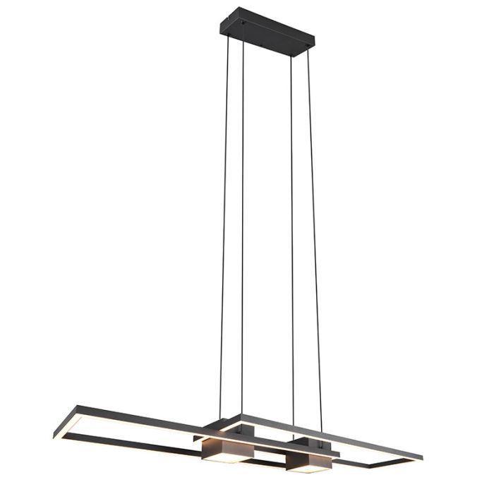 Lampada a sospensione design nera, Sohaib, 37W, bianco regolabile tra caldo e freddo LED, dimmer in 3 fasi