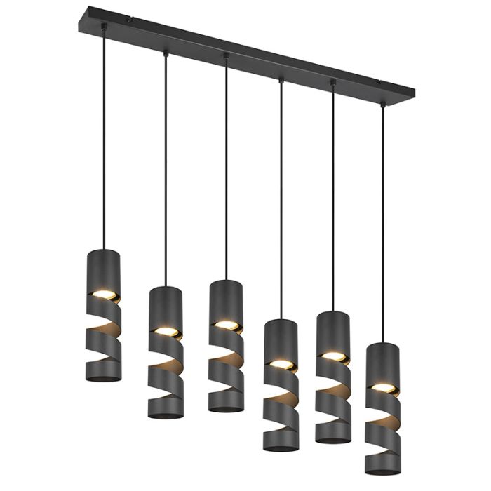 Lampada a sospensione design nera, Marouan