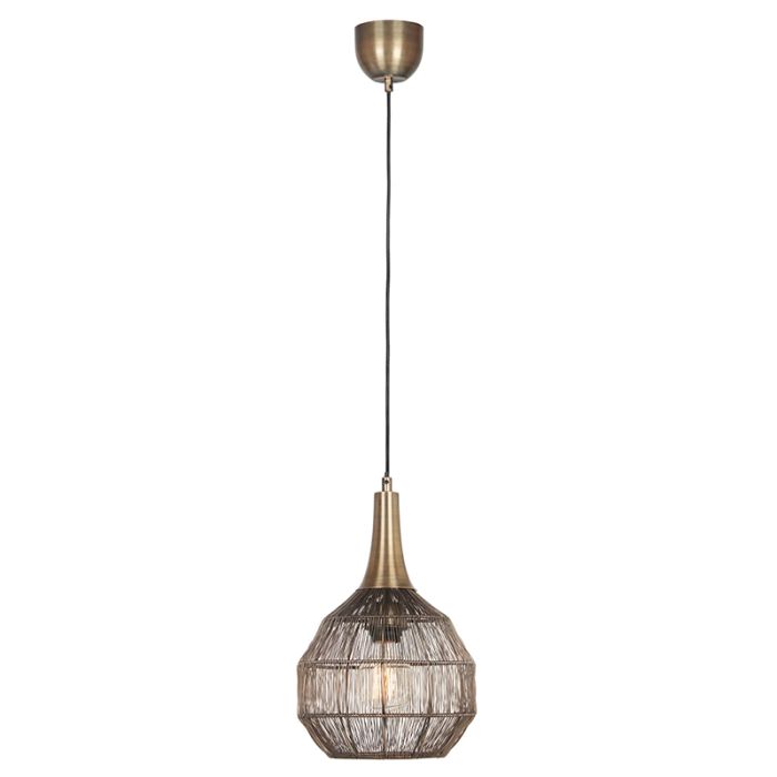 Lampada a sospensione rustica di bronzo, Rins