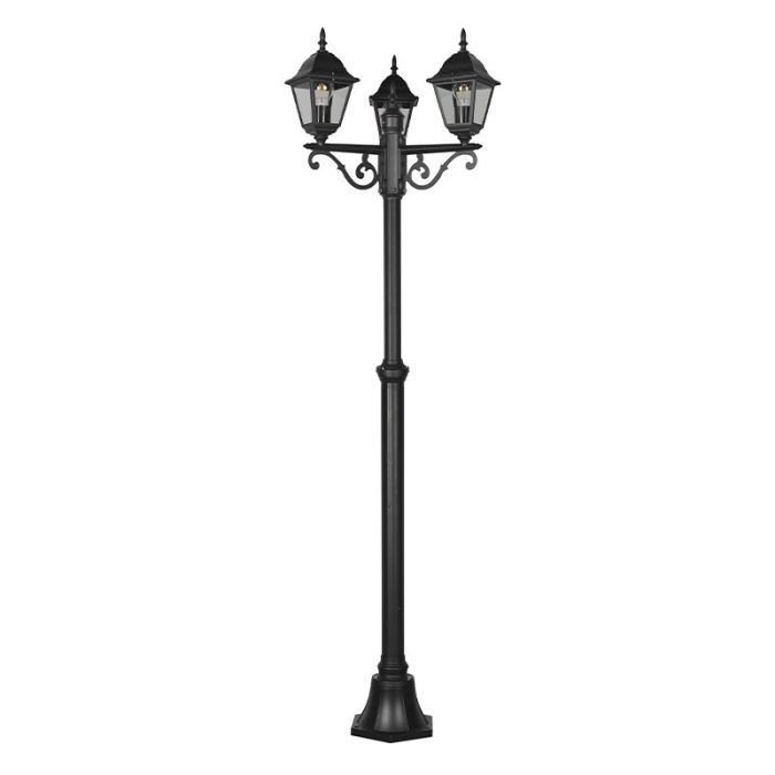 Lampione classico nero, Lavina, IP44