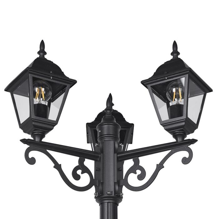 Lampione classico nero, Lavina, IP44